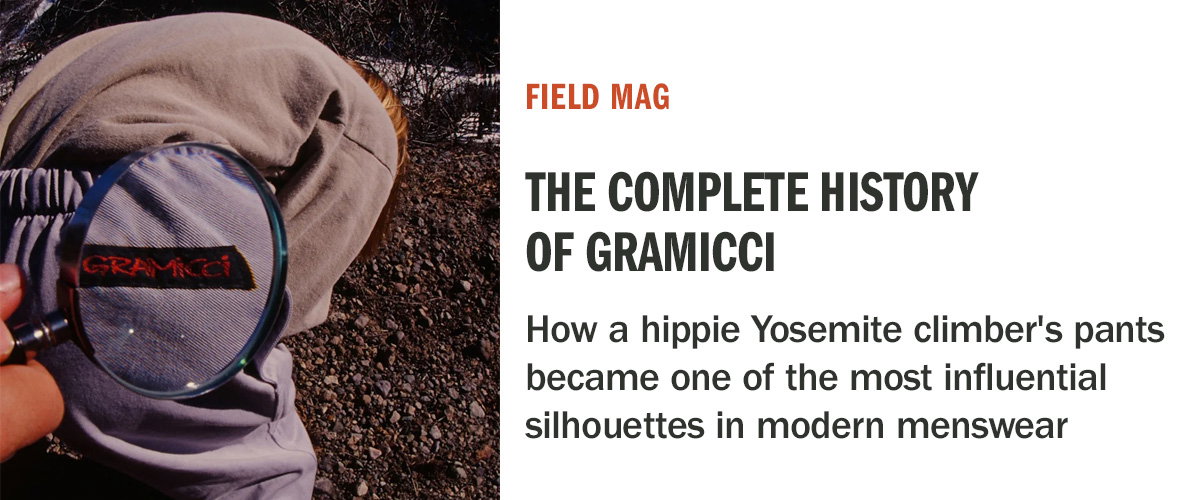 Detours | The Complete History of Gramicci, Rock Climbing's Original Dirtbag Brand | Field Mag