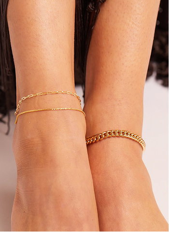 14K Miami Cuban Curb Link Anklet 5.5mm