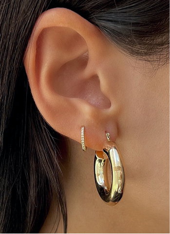 6mm Chunky Hoop Earrings