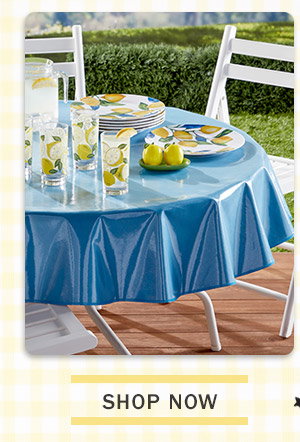 Shop Now. Heavy-Duty Solid Oilcloth Tablecloth