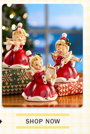 Shop Now. Christmas Ceramic Angel Musician Figurines, Set of 3