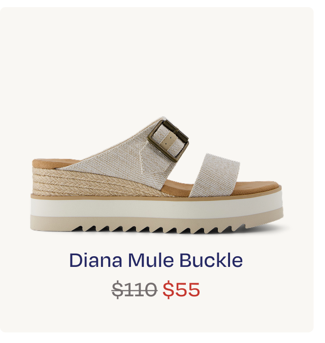 Diana Mule Buckle Wedge Sandal