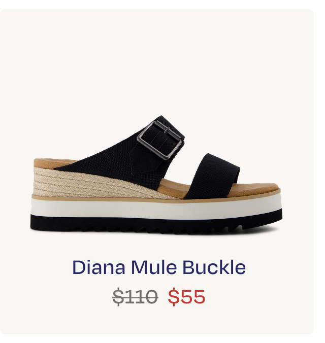 Diana Mule Buckle Wedge Sandal