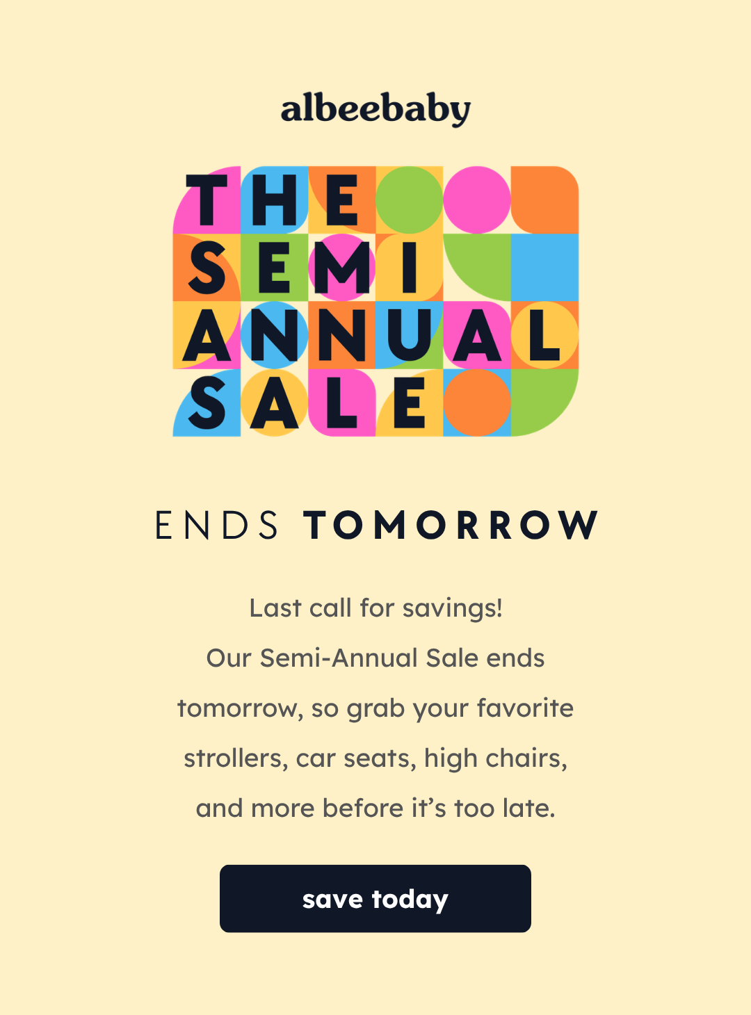 The Semi-Annual Sale Ends TOMORROW | Shop Now