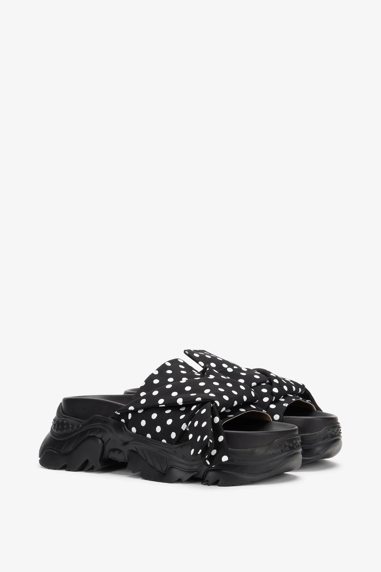 Image of Polka dot fabric sandal