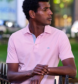 Men's pink polo shirt