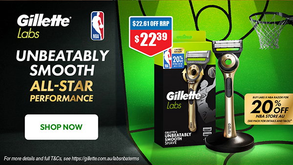 Gillette Labs NBA Razor + 2 Blade Refills now 1/2 price off RRP at Chemist Warehouse sale ends 5 August 2026