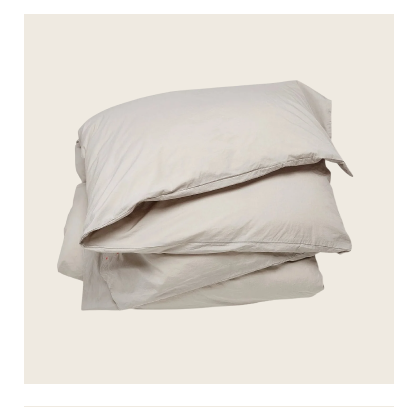 abcDNA Dreamweaver Organic Cotton Percale Duvet Cover - Gray