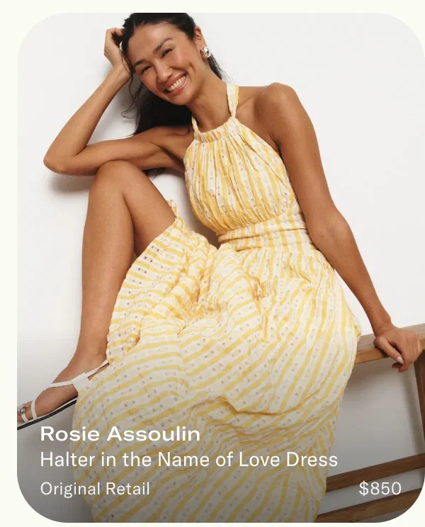 Rosie Assoulin Halter in the Name of Love Dress Original Retail $850