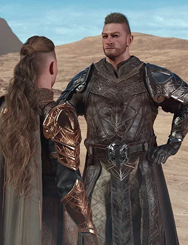 dForce Light Plate Armor for Genesis 9 Texture Add-On