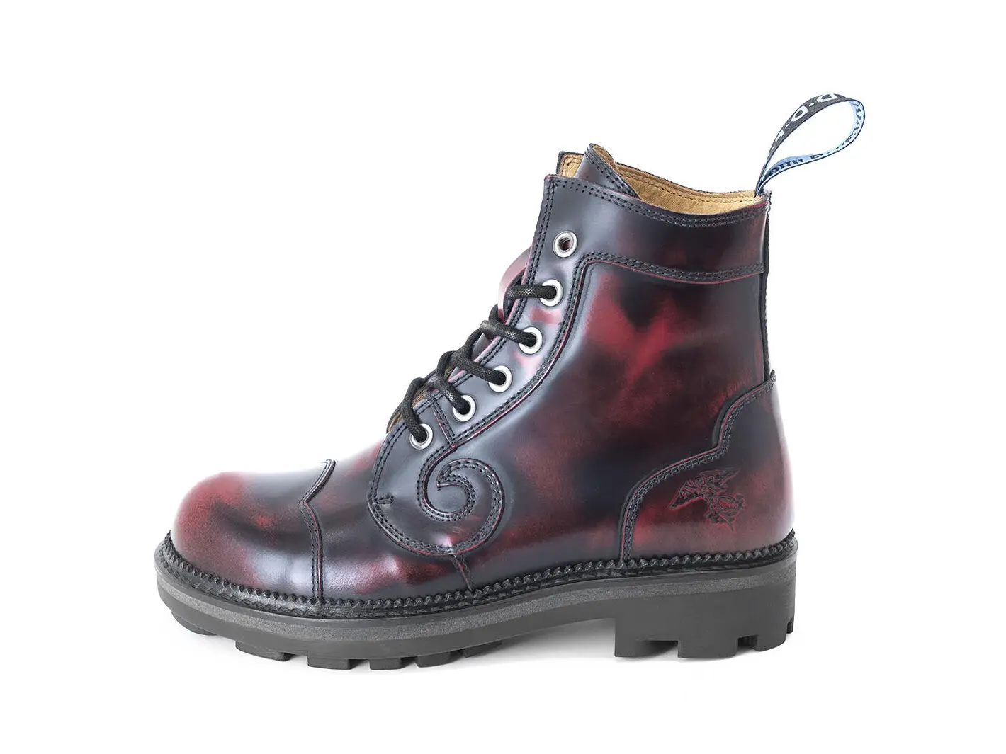 Image of 7th Heaven Derby Swirl (6 Eye): Burgundy Rub Off
