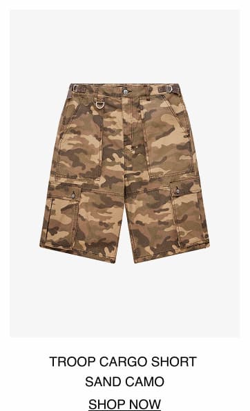 TROOP CARGO SHORT SAND CAMO