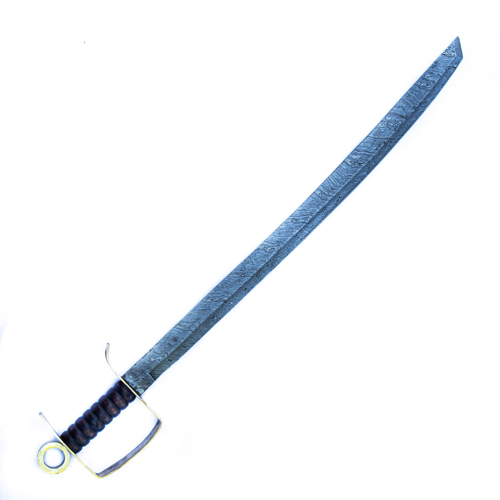 Image of Backsword - High Carbon Damascus Steel Sword-36" Battle Ready