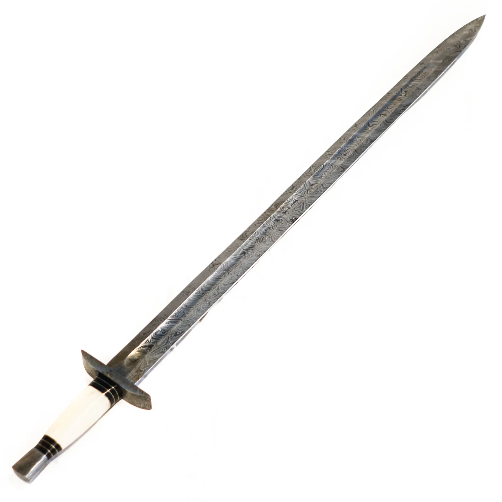 Image of Viking Sword- High Carbon Damascus Steel Sword- 39"- Viking Age/ Carolingian Sword