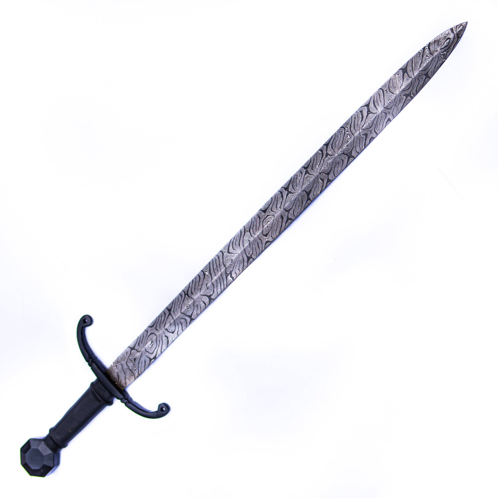 Image of Norman Longsword - Knightly Sword - High Carbon Damascus Steel Sword- 35"