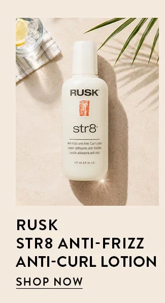 Rusk Str8 Anti-Frizz Anti-Curl Lotion. Shop Now