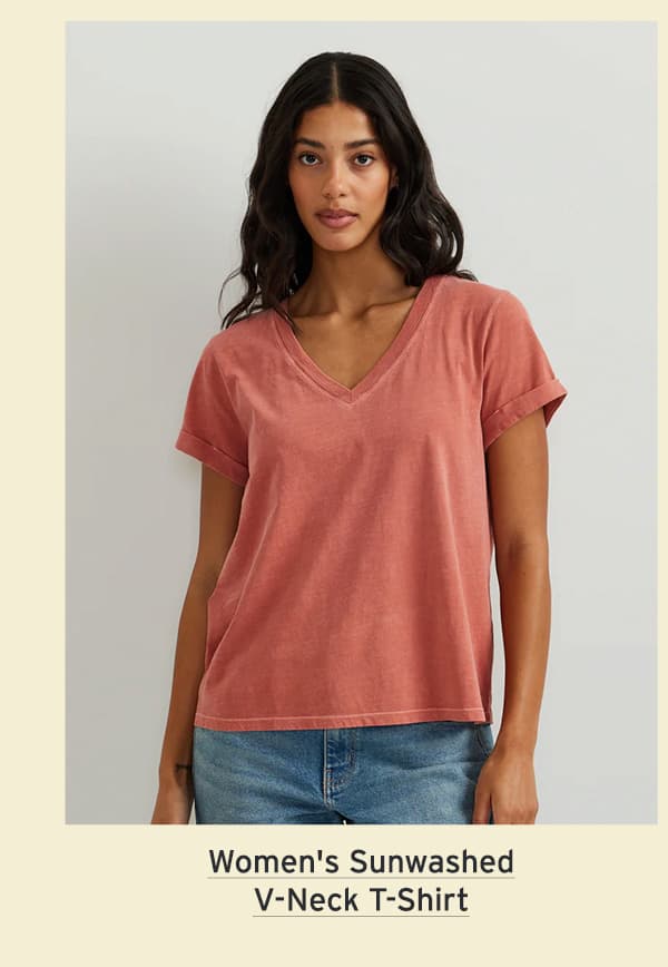 Women's Sunwashed V-Neck T-Shirt