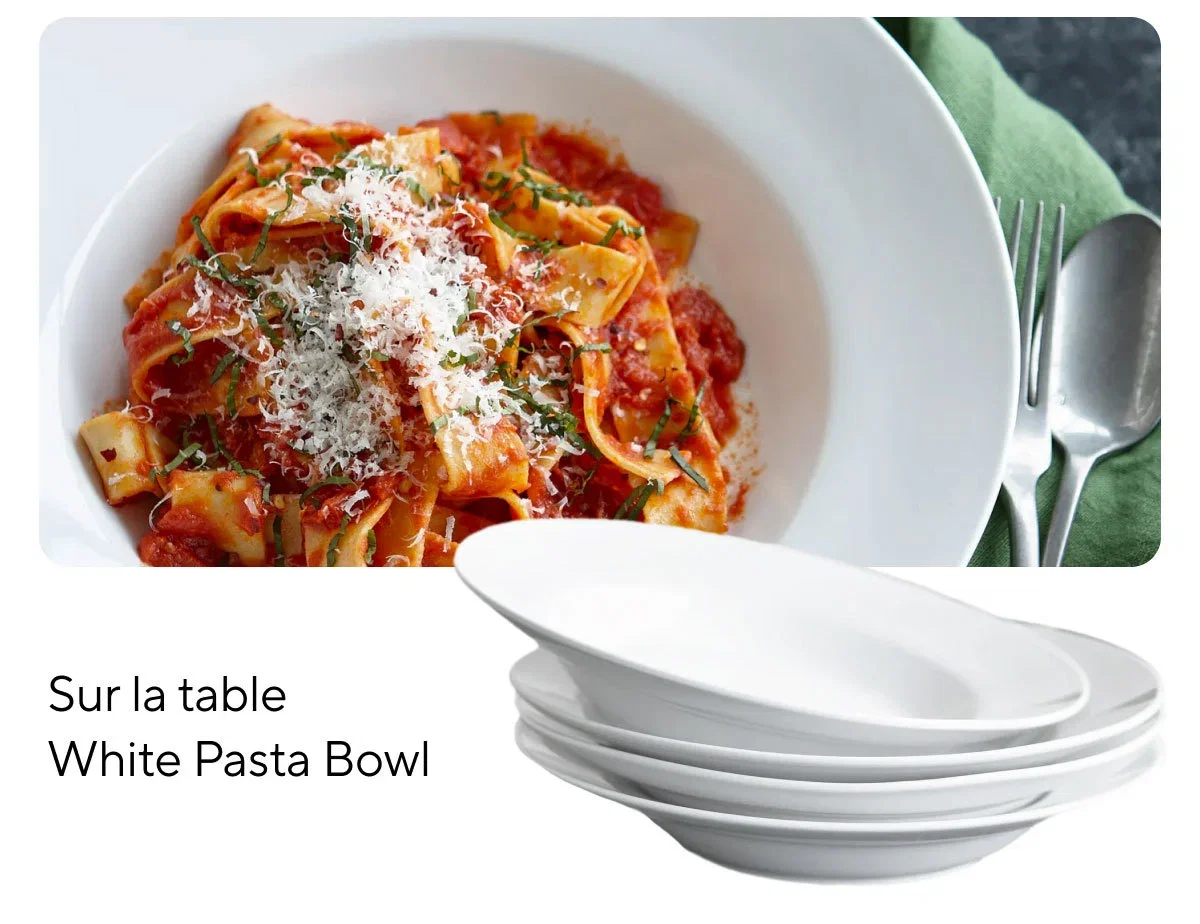Sur la table White Pasta Bowl