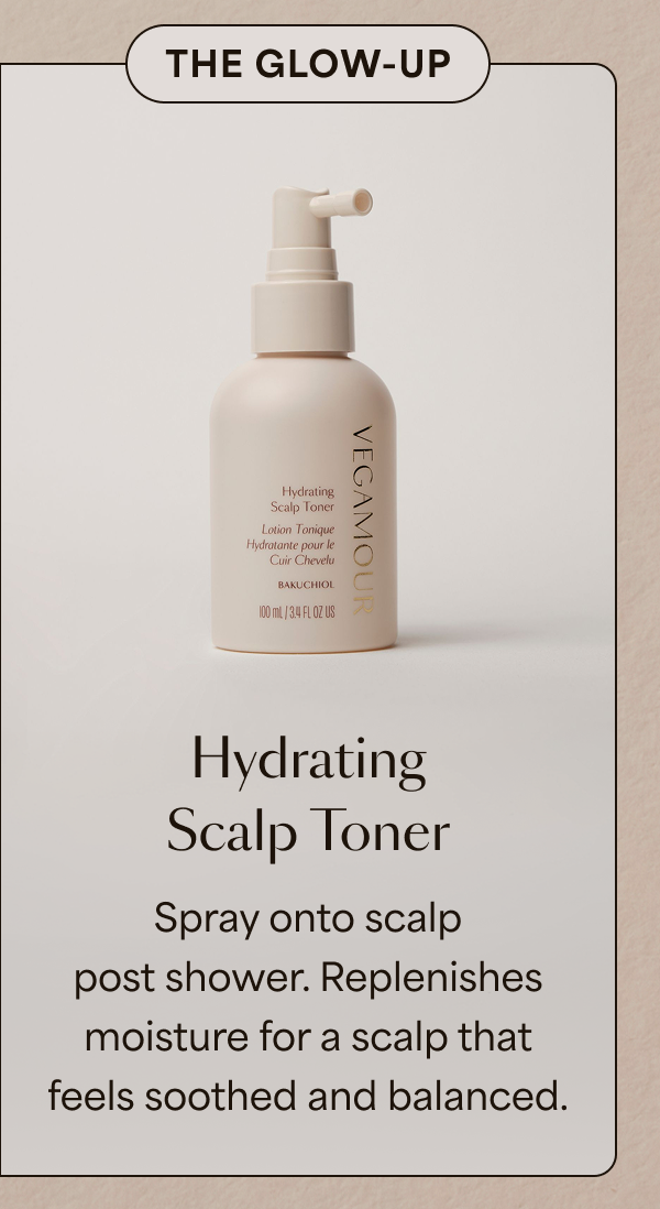 Hydrating Scalp Toner | Spray onto scalp post shower. Replenishes moisture for a scalp that feels soothed and balanced. | SHOP NOW