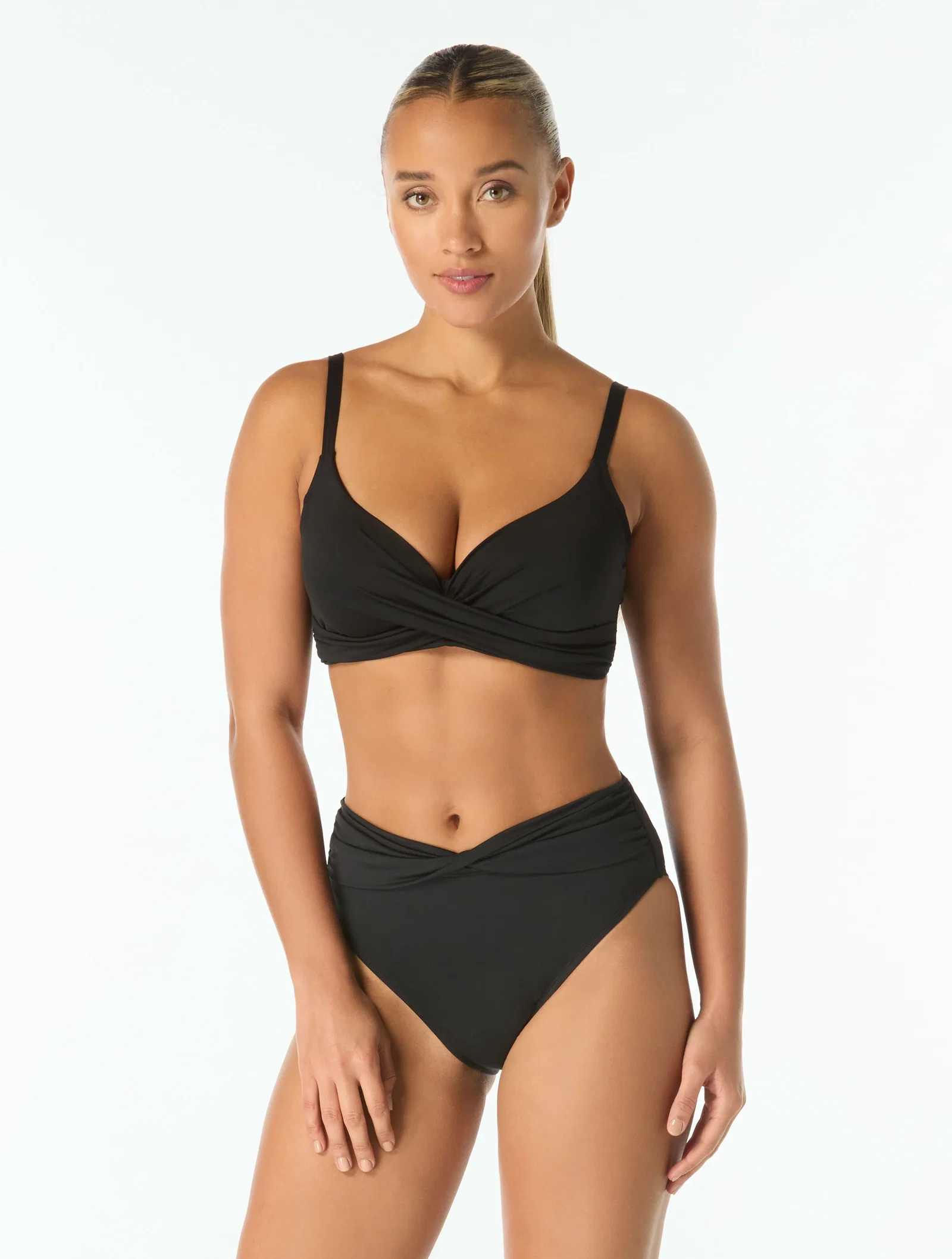 Image of Coco Reef Curve Underwire Bra Sized Wrap Bikini Top - Classic Solids