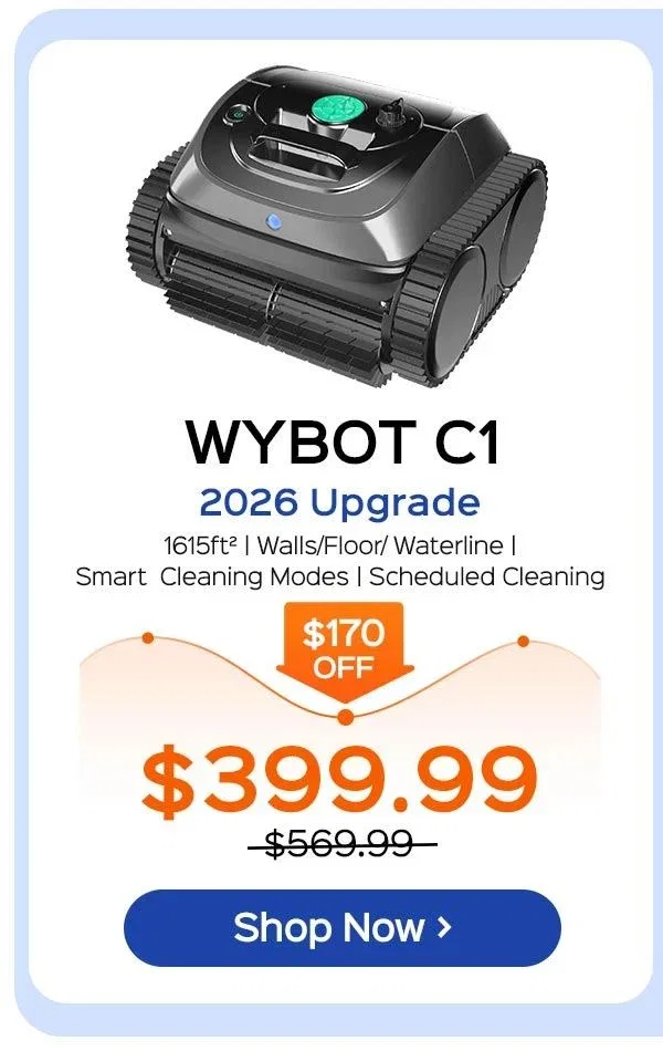 (2026 Upgrade) WYBOT C1 Cordless Robotic Pool Cleaner