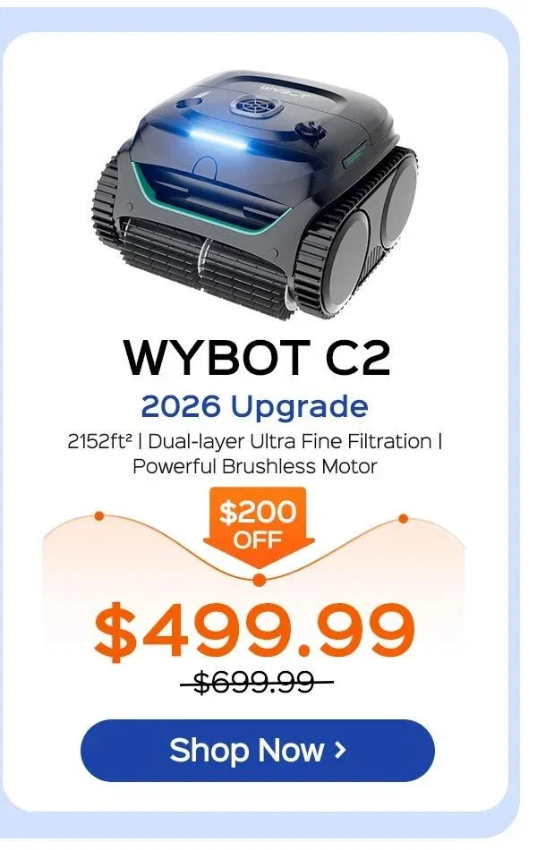 (2026 Upgrade) WYBOT C2 Cordless Robotic Pool Cleaner