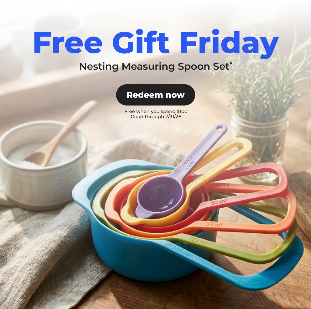 Nesting Measuring Spoon Set* (Free when you spend $100) - Redeem now