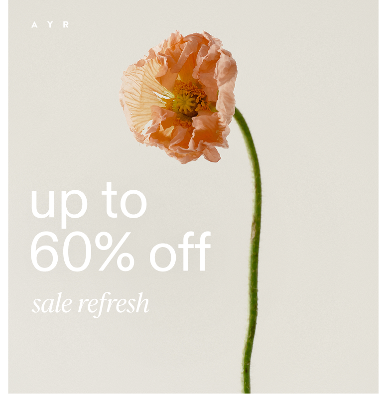 Starts now: up to 60% off. Don't miss out.