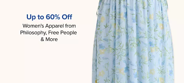 Up to 60% off womens apparel from Philosophy, Free People and more. Shop now. A blue dress with flower prints on it.