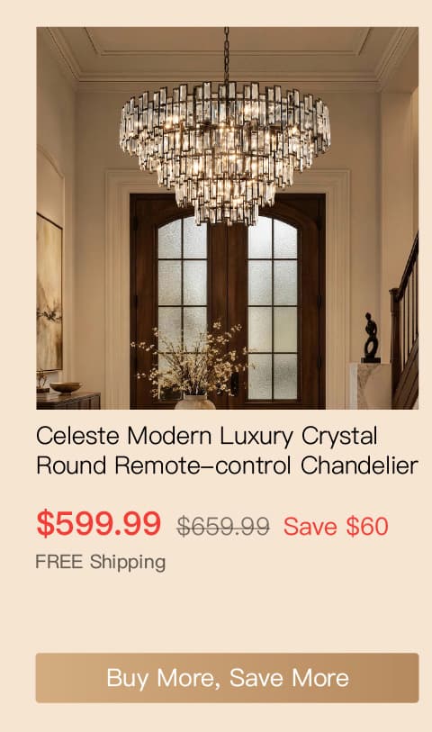 Modern Luxury Black K9 Crystal Tiered Prism Round Chandelier