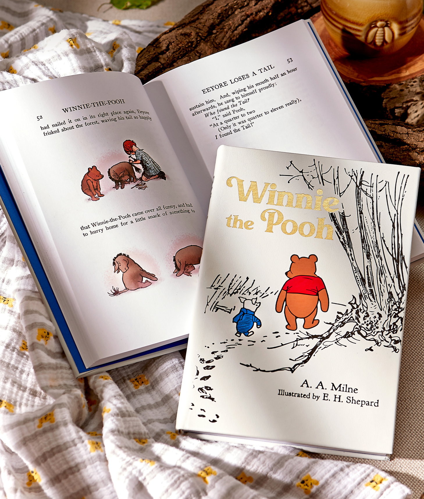 A leather-bound edition of Winnie The Pooh: The Classic Edition.