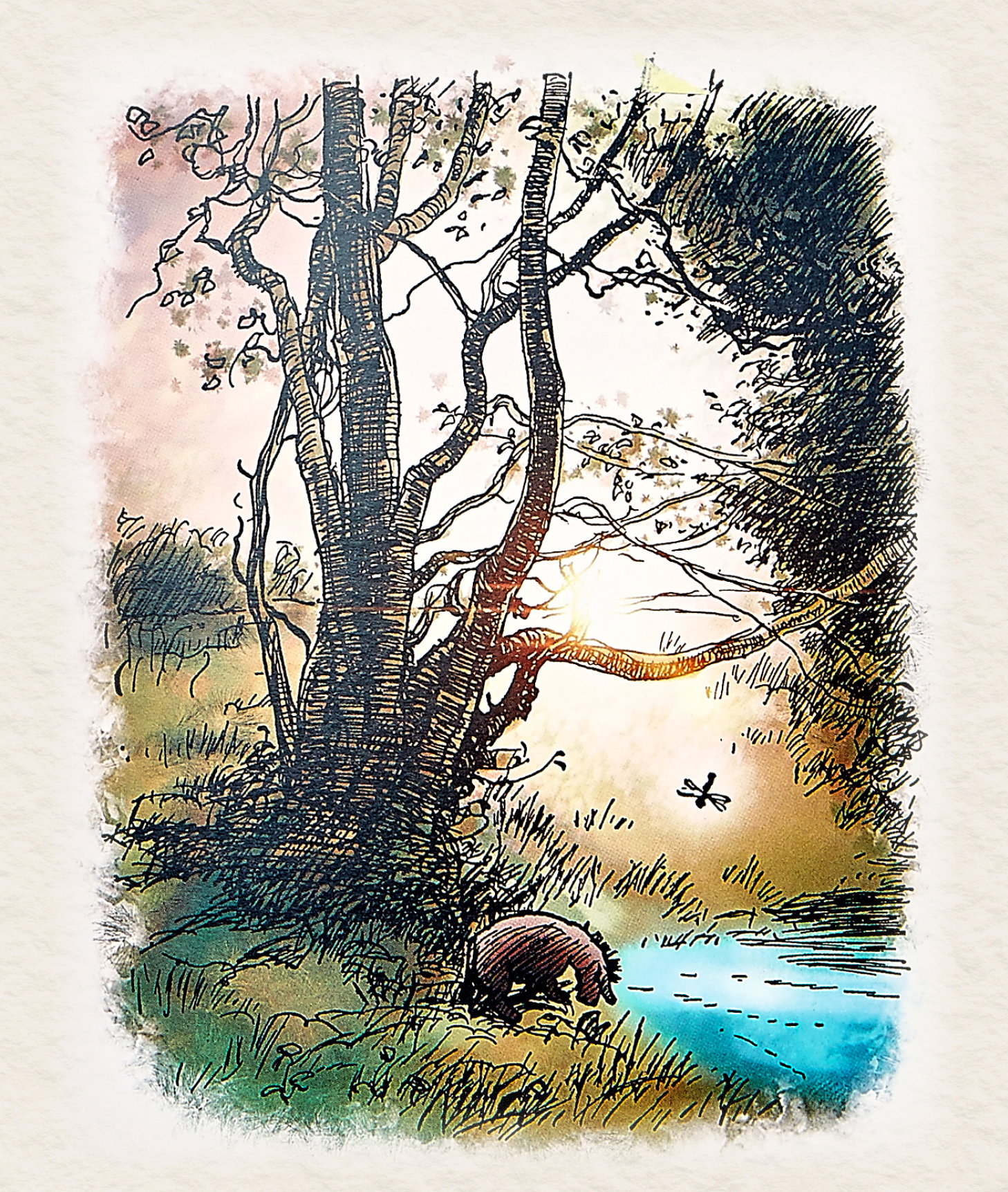 Interior page featuring a full color illustration.