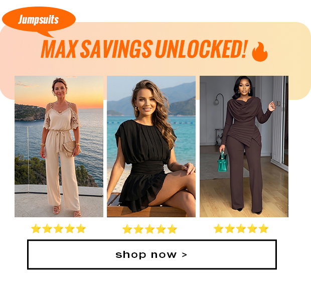 Jumpsuits MAX SAVINGS UNLOCKED!