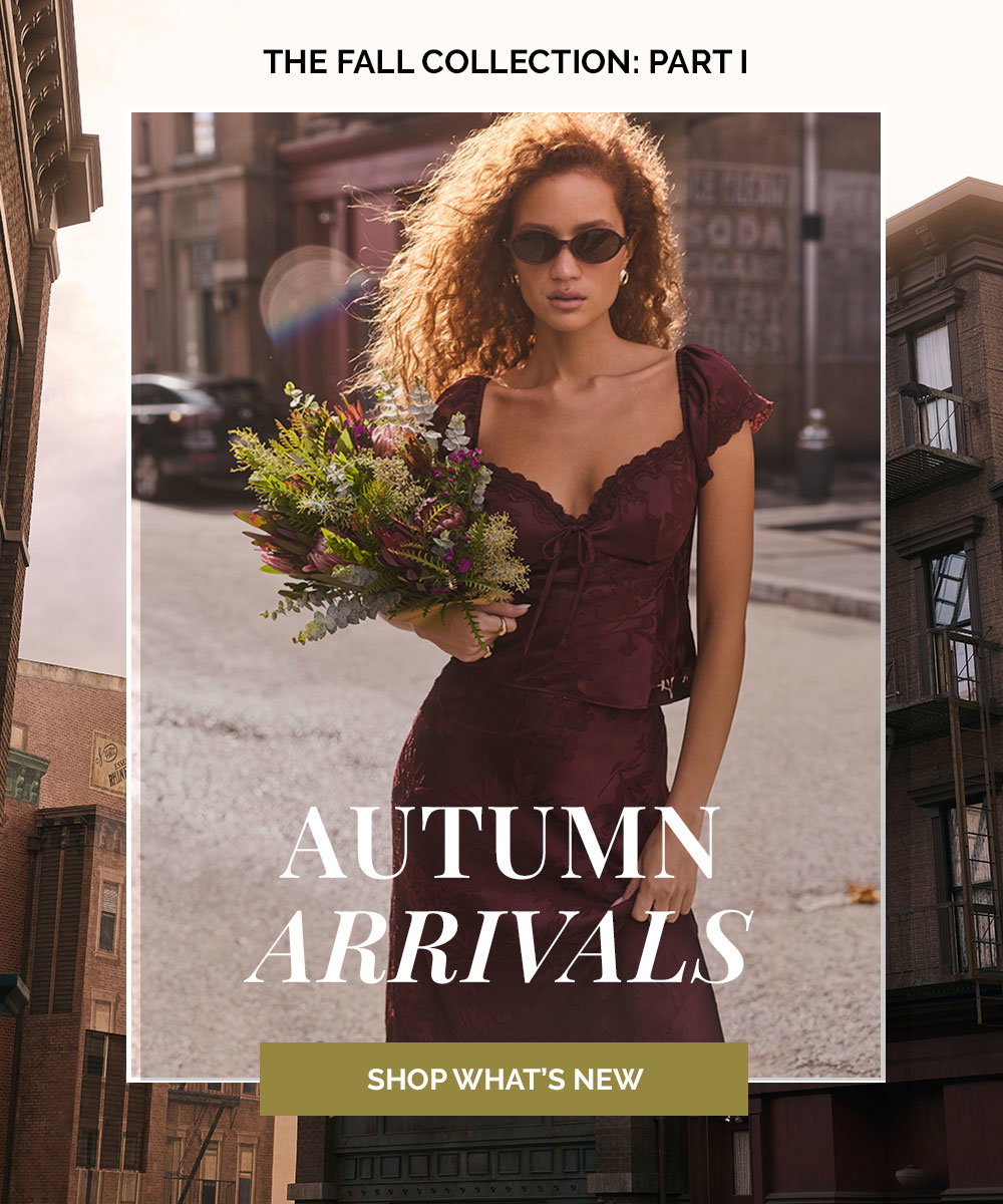 Text overlay "The fall collection: Part I" on image