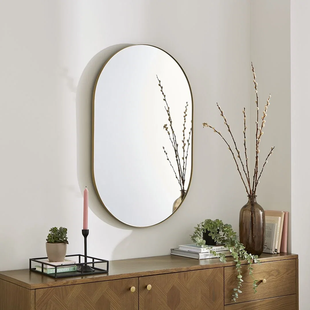 Image of Stoob Champagne Oval Mirror
