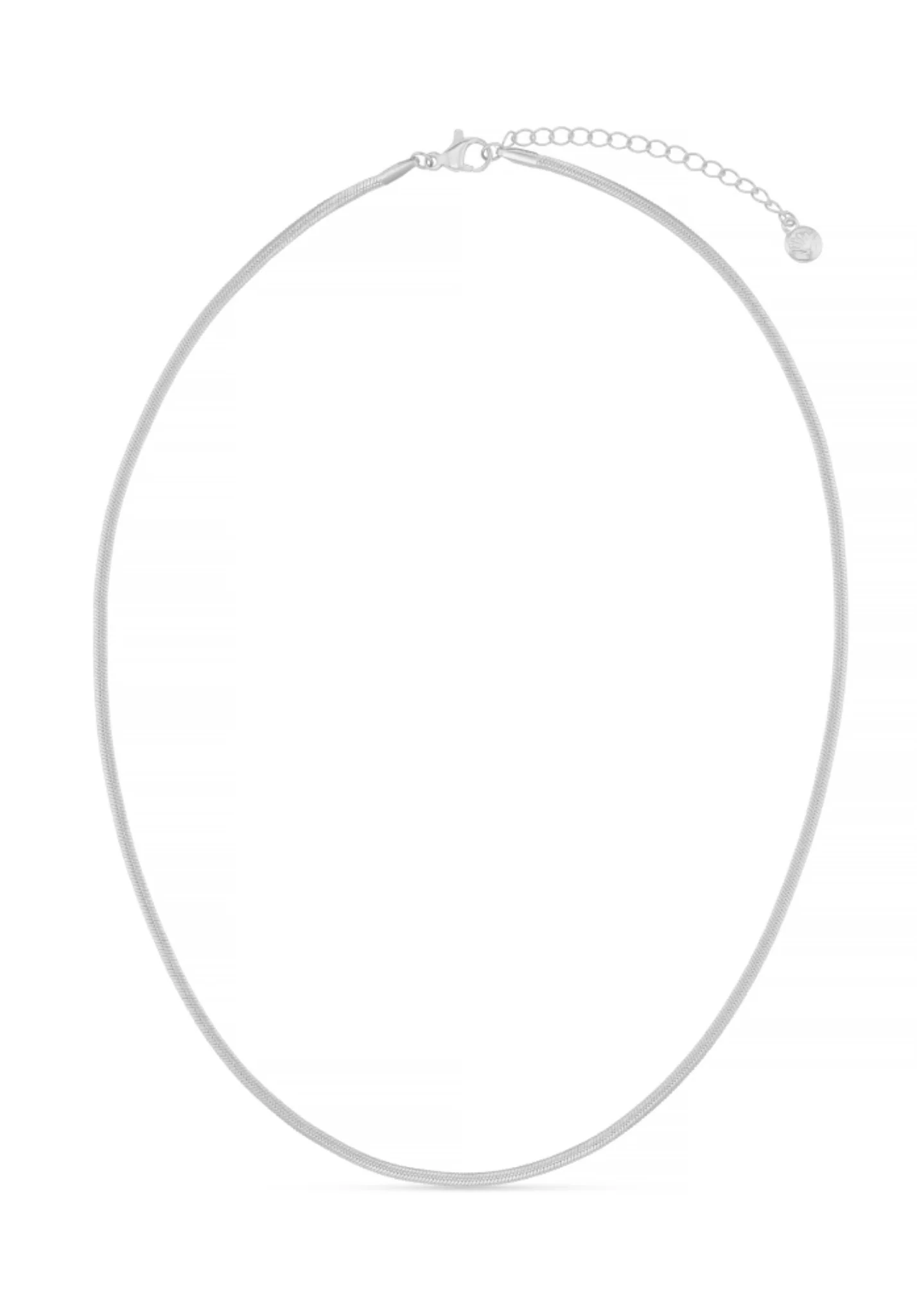 Image of LUXE Flat Snake Chain Necklace-Silver