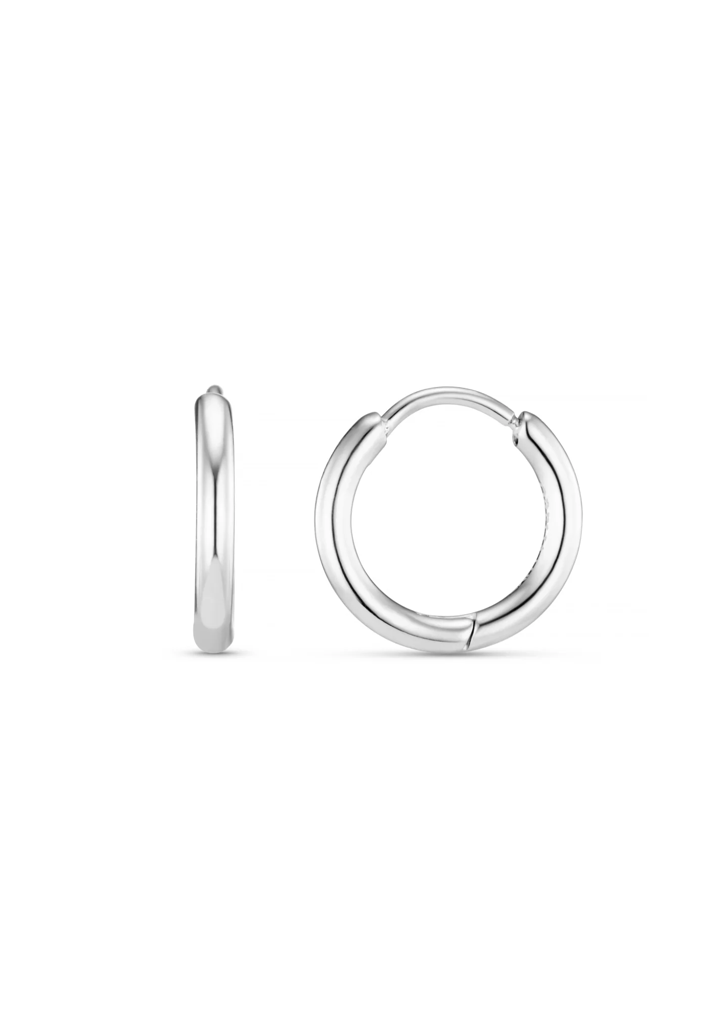 Image of LUXE Huggie Hoop Earrings - Silver