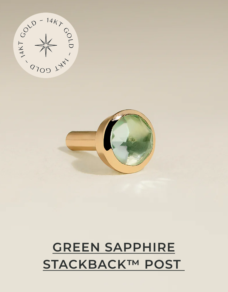 GREEN SAPPHIRE STACKBACK™ POST 