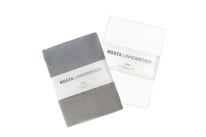 Kosta Linnewäfveri dra-på-lakan i 100% bomullssatin 2-pack