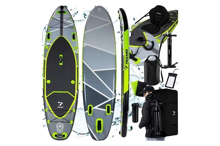Uppblåsbar SUP-bräda 335 cm med paddel och tillbehör