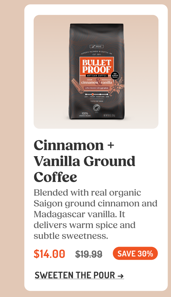 Ground Coffee Cinnamon + Vanilla
