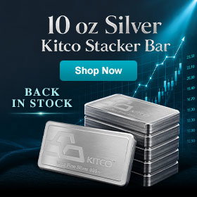 10 oz Silver Kitco Stacker Bar