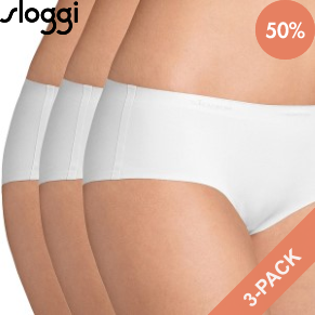 3 Stuks Verpakking Sloggi Invisible Supreme Hipster 0003