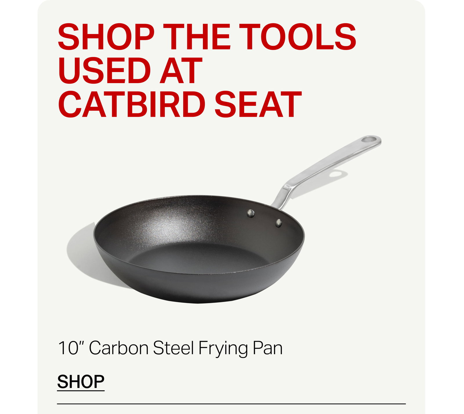 SHOP 10" CARBON STEEL FRYING PAN
