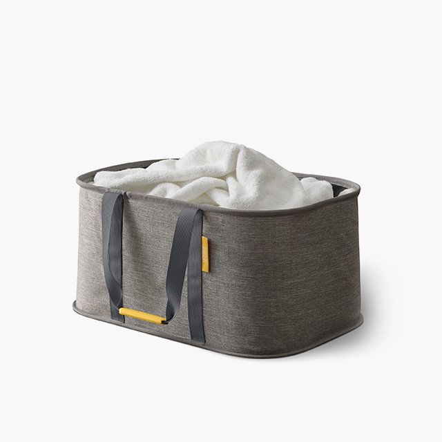 Hold-All™ Grey Collapsible 35L Laundry Basket