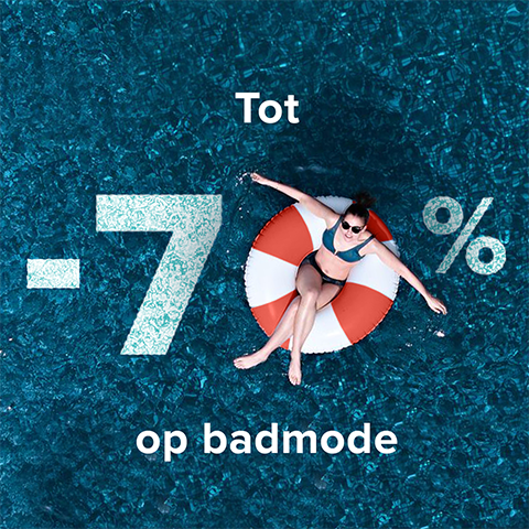 Tot -70% op badmode