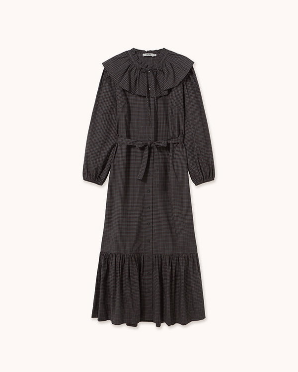 CHECKS FRILL DRESS