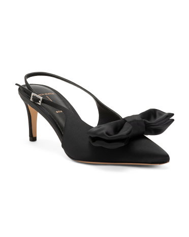 Misha 65 Embellished Heeled Mules For Women, Leather