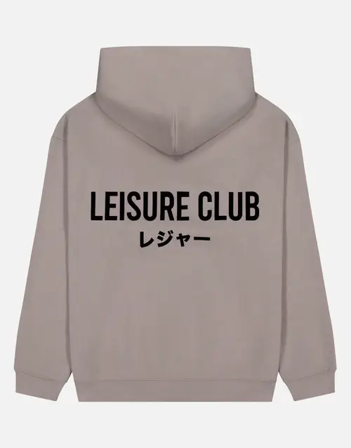 Leisure Club Print Oversized Hoodie