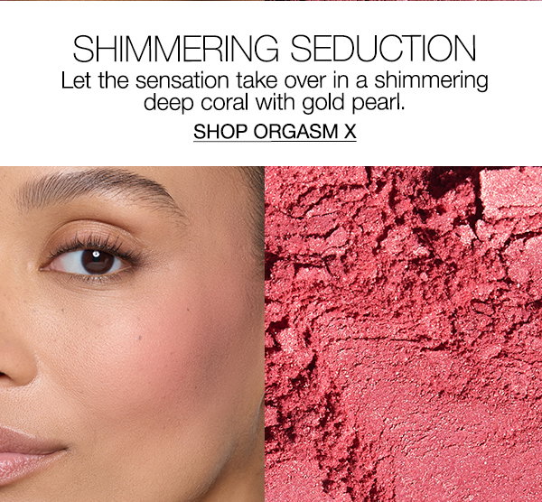 Slot 4: Let the sensation take over in Orgasm X’s shimmering deep coral with gold pearl.